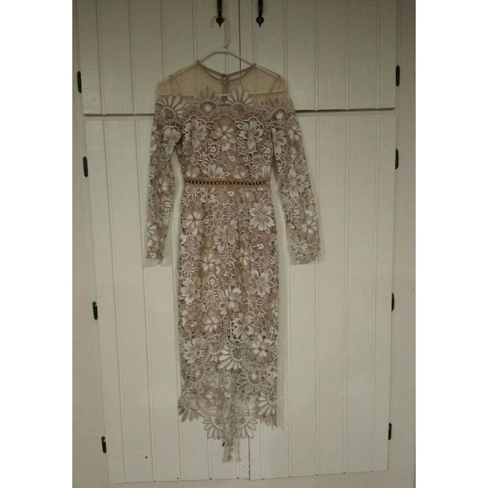 Asos Cinched Lace Cocktail Black Tie Crochet Dress